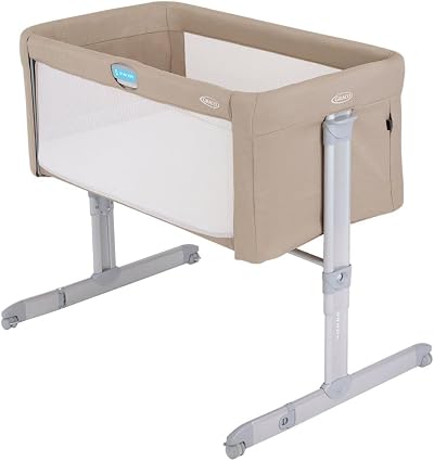 Graco Sweet2Sleep Bedside Bassinet Crib with 11 Heights 4 Tilt Oatmeal