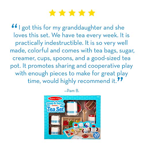 melissa and doug wooden tea set
