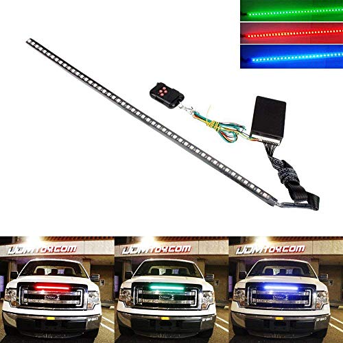 iJDMTOY 20 inches 48-LED RGB LED Knight Rider Scanner Lighting Bar Compatible With Car Interior or Exterior Decoration