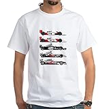 CafePress - F1 Grid.Jpg - 100% Cotton T-Shirt, Crew Neck, Comfortable and Soft Classic White Tee with Unique Design