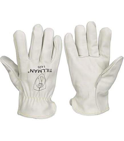 Tillman 1420L Top Grain Cowhide Drivers Gloves - L, Off-white
