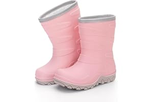 EUXTERPA Kids Winter Rain Boots Girls Boys Insulated Warm Snow Boots Children Waterproof Lined Boots for Toddler/Little Kid/Big Kid