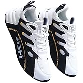 Men's Road Running Shoes - Stylish Geometric Pattern, Breathable Mesh Upper & Durable Rubber Sole, Lace-Up Closure, Low-Top Design for All-Season Outdoor Activities