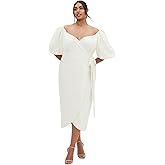 City Chic Women's Plus Size Dress - Claudine Wrap Midi