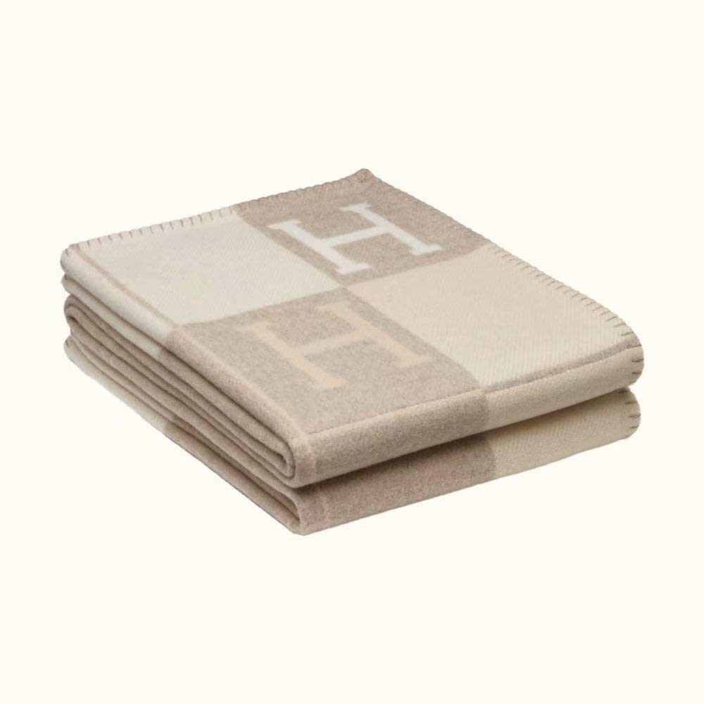 Coobal Soft Blanket for Decoration H Blanket Beach Blanket Modern Anti-Sand Blanket Home Holiday Throw Blanket for Soft Sofa Cover,Stripe Khaki