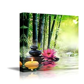 Massage in Nature Lily Stones Bamboo Zen Concept