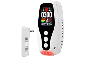 AEXENGONIC Smoke and Carbon Monoxide ＆ Gas Detector, 5-in-1 Plug in Carbon Monoxide Monitor with Battery Backup, Portable CO 