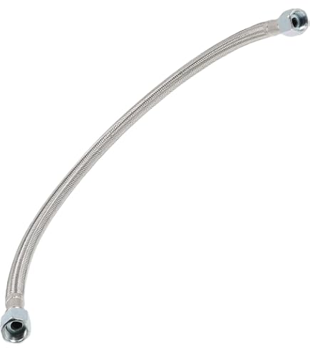 Tuyau Tressé HFS 3/8" Femelle JIC En Acier Inox - Longueur 48" - Doublure PTFE 1500 PSI - Neuf