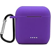 USSJ Protective Silicone Case Compatible with Tozo t6, Front LED Visible, Premium Accessory Shockproof tozo t6 Case Cover with Keychain. (Purple)