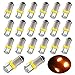 YM E-Bright 20-Pack Yellow BA9S 5050 5SMD Led Lights Side Maker Light Bulbs 12V