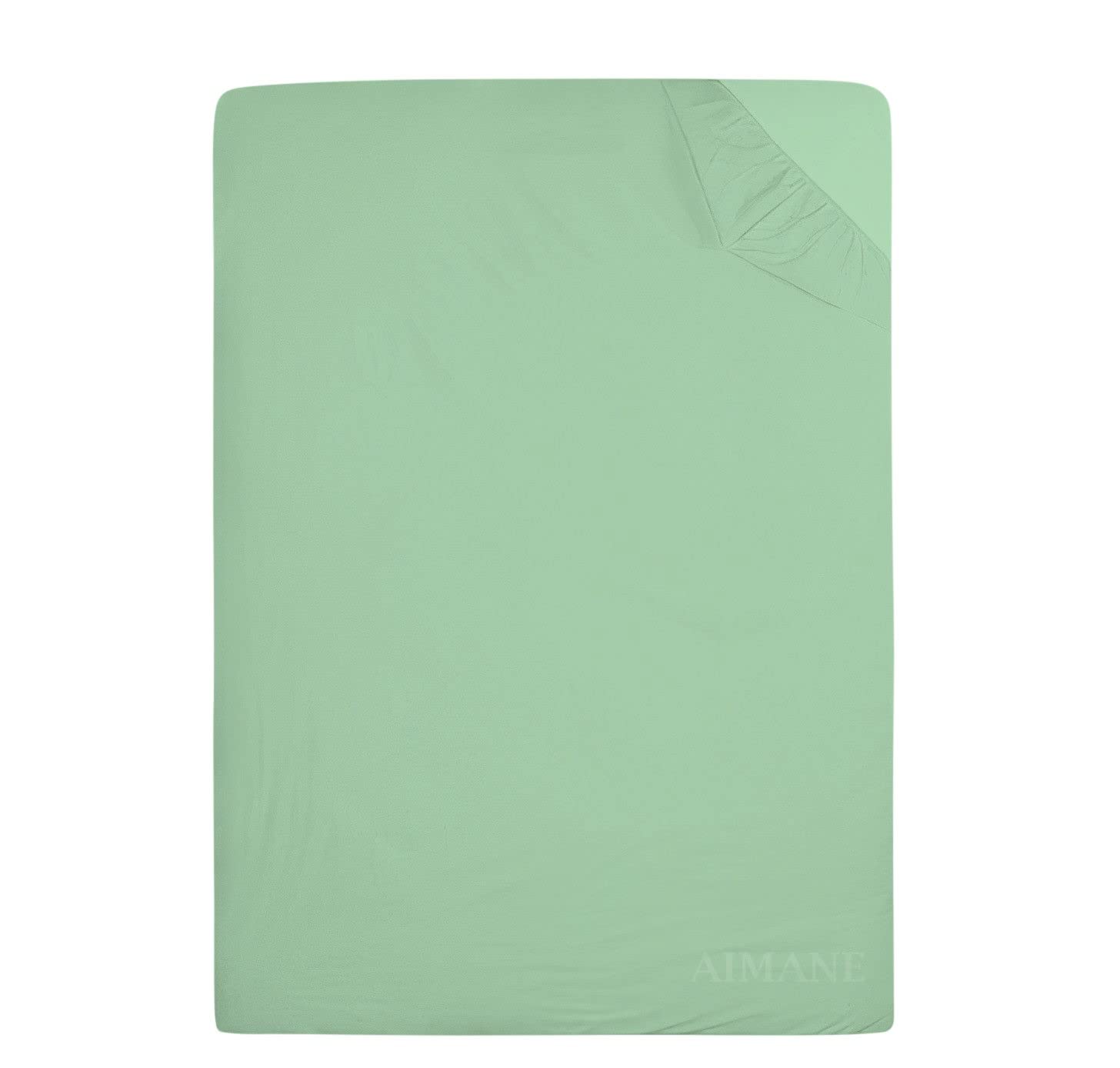 Percale Easy Care Polycotton Bunk Bed Fitted Sheet 2ft 6" (76cmx190cm) Perfect for Camp Kids Bunk Beds/RVs/Guest Beds/Caravan Campervan/Small Single Bed (Mint Green)