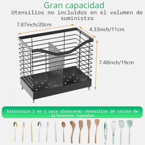 Drenador de talheres 2 compartimentos em aço inoxidável