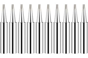 Saipor 10pcs 900M-T Soldering Iron Tips Solder Iron Replacement Tip Soldering Bits Compatible with Hakko, Radio Shack, Atten,