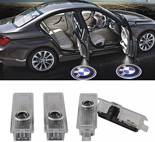 Car Door LED Light Logo HD Projector Welcome Ghost Shadow Low Consumption Shadow Lights for BMW Series (4 Pack)