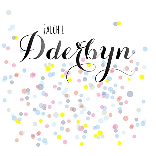 Claire Giles Greeting Cards, Welsh Wedding Card, Dots design Welsh language Greeting Card, Delighted to Accept