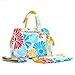 Ju-Ju-Be Be Prepared Messenger Diaper Bag with Insulated Bottle and 3 Zippered Pockets, Flower Power