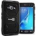 Galaxy Express 3 Case, Galaxy Luna Case (2016), CoverON [Tank Series] Tough Hybrid Hard Armor Phone Cover Case for Samsung Galaxy J1 Luna 4G LTE - Black