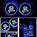Alichee LED Car Logo Cup Holder Pad 7 Colors Changing USB Charging Mat LED Cup Mat Car Atmosphere Lamp Decoration Lights 2PCS for Honda Accessories