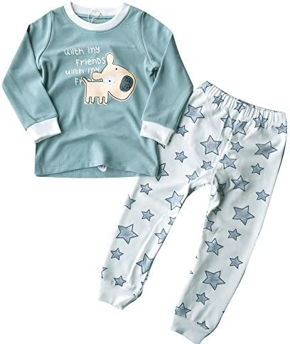 ZINPRETTY Baby Girl Sleepwear 100% Organic Cotton 2 Pcs Long Sleeve Unisex Infant Toddler Pajama Sets