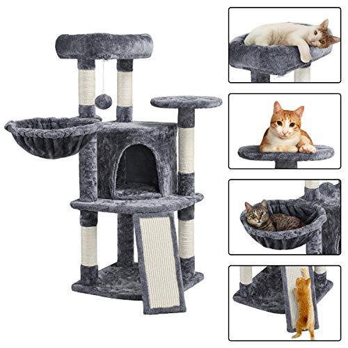 Yaheetech 42in Cat Tree, Cat Tower w/Sisal Posts and Scratching Post