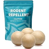 Kopplvn Rodent Repellent, Mouse Repellent, Mice Repellant Indoor, Rat Deterrent, Keep Mice Out of Garage/Car/Shed/Cabin, Peppermint Balls for Outdoor Use, Safe and Easy-4Pcs