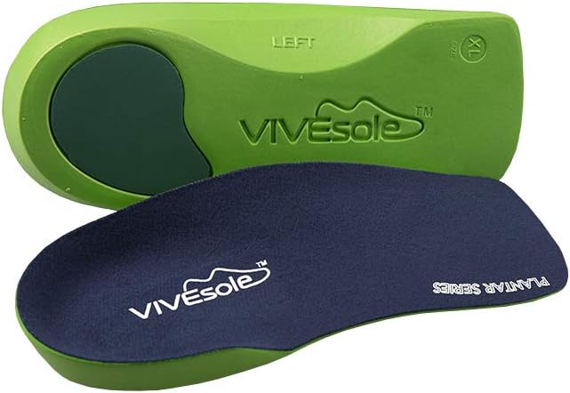 VIVEsolehalf orthotic length insoles super for slim plantar fasciiitis and fallen arches