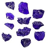 Hiland Fire Pit Fire Glass in Cobalt Blue, Extreme Tempature Rating, Good for Propane or Natural Gas, 10 Pounds