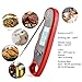 Digital Food Thermometer,Sunandy Cooking Instant Fast Read Electronic Meat Thermometer with Probe for Kitchen Outdoor Cook, BBQ, Poultry, Grill Food, Waterproof & Auto On/Off[Battery Included] (Red)