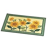 Sunflower Floral Woven Accent Rug