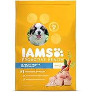 IAMS PROACTIVE HEALTH Smart Puppy Large Breed Premium Dry Dog Food (1) 30.6 Pound Bag; Veterinarians Recommend IAMS; Chicken Is #1 Ingredient
