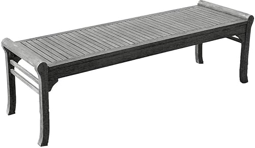 Vifah Renaissance Outdoor Patio 5-Foot Hand-Scraped Wood Backless