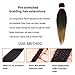 Dorsanee Ombre Honey Blonde Braiding Hair Pre Stretched 20 Inch 8 Packs Braiding Hair Extensions for Crochet Box Braids Twists Locs Hair Itch Free Soft Yaki Texture Hot Water Setting (20inch,#1B/27)