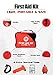 Travel First Aid Kit - Complete with Car Escape Tool and Survival Items