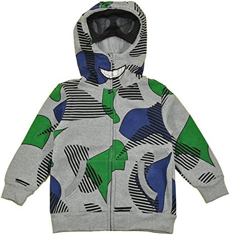 Little Boys Face Mask Zip Up Hoodie