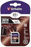 Verbatim 32GB SDHC - Tarjeta de memoria SDHC de 32 GB (10 MB/s, Clase 10)