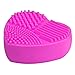 Misaky Silicone Fashion Egg Cleaning Glove MakeUp Washing Brush Silica Glove Scrubber Board Cosmetic Clean Tools (Hot Pink)