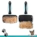 Green Street Pet Basics Best Dog Grooming Slicker Brush Self Cleaning Dog & Cat Brush for Long & Short Hair Shedding