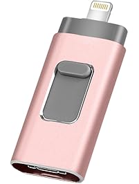 iPhone Lightning Flash Drive 128GB [3-in-1], USB 3.0 Adapter External Storage Memory Stick Adapter Expansion for iPad/iPod/Mac/Android/PC/iOS