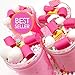 iWeller Cotton Scented Strawberry Fluffy Slime Pink Birthday Cake Cloud Slime Therapeutic Putty with Cake Charm, Pastel Floam Slime Stress Relief Toy for Kids and Adults, Non-Sticky 4 OZ