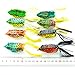Aorace 8pcs Lifelike Topwater Frog Fishing Lure Crankbait Hooks Bass Soft Lure Bait Tackle 2.4