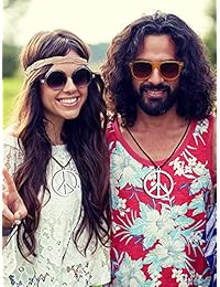 Tatuo - 1 colgante de metal con símbolo de la paz de los años 60 y 70