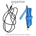 NEET 36 inch Cord Organizers, Cable Management Sleeve, Power Wire Cover Strip, Cord Hider Ties, Cloth Cord Cover, Zippered Cord Wrap Keeper, USB Charging Wire Protector, Blue