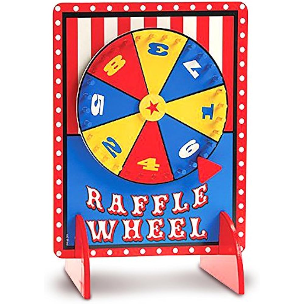 Tabletop Spinning Raffle Wheel With Stand Premium Quality Wood Carnival
