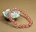 Smelted Cherry Quartz Gemstone 8mm Round Beads Stretch Bracelet 7