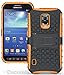 Cocomii Hand Grenade Galaxy S5 Active Case, Slim Thin Matte Vertical & Horizontal Kickstand Reinforced Drop Protection Fashion Phone Case Bumper Cover Compatible with Samsung Galaxy S5 Active (Orange)