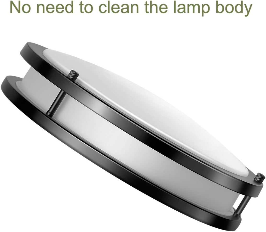 Drosbey 36W Ceiling Light Fixture, 13in Flush Mount Light Fixture, LED Ceiling Lamp for Bathroom, Bedroom, Kitchen, Laundry Room, Garage, Super Bright 3200 Lumens, 5000K Daylight White: Home Improvement