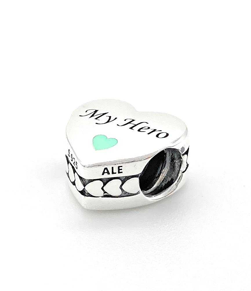 Pandora “My Hero” Heart Charm 792015C00_E050