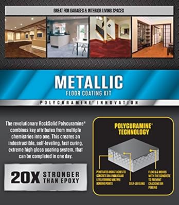 Rust Oleum 299744 Rocksolid Metallic Garage Floor Coating