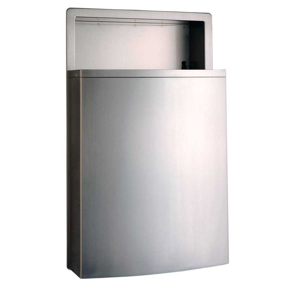 Bobrick B-43644 Stainless Steel Recessed Waste Receptacle