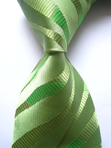 Scott Alain Creation - Neckties Camou Green Ripple 100% New Jacquard Woven Silk Men's Tie Necktie